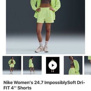 Nike Women's Bright Green Dri-FIT Athletic Shorts